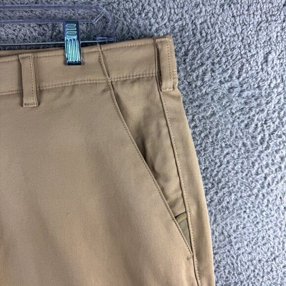 Eddie Bauer Outdoor Pants Mens 38x32 Tan Golf Golfer Fish Fishing Casual Khakis - Picture 6 of 16